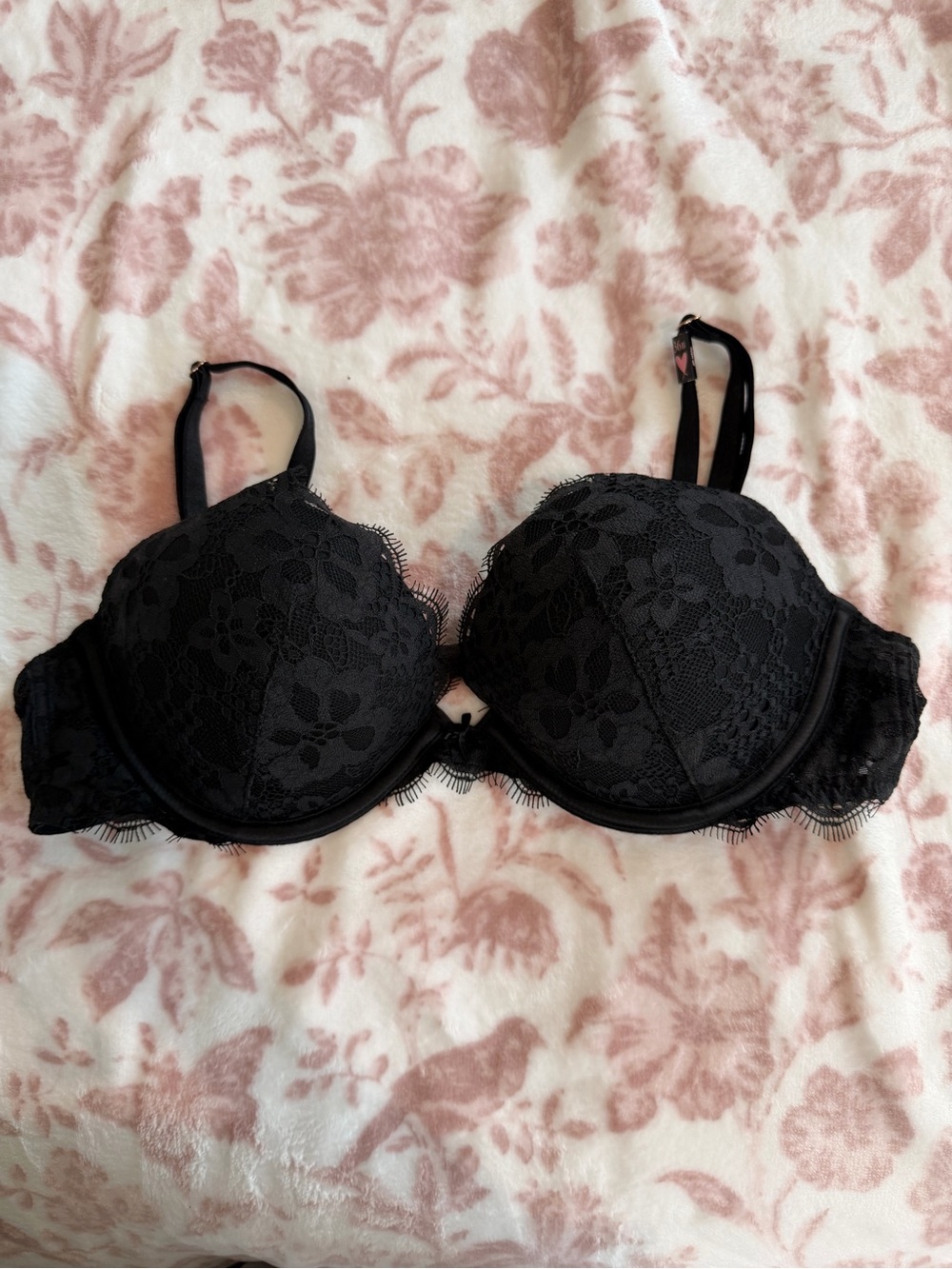 Victoria's Secret Black Lace Push-Up Bra